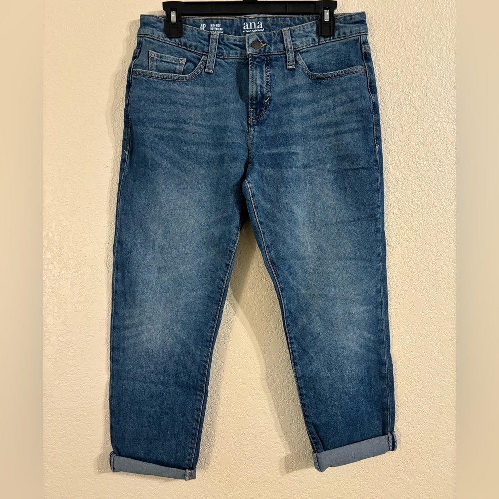 a.n.a petite Mid-rise Boyfriend Jeans
